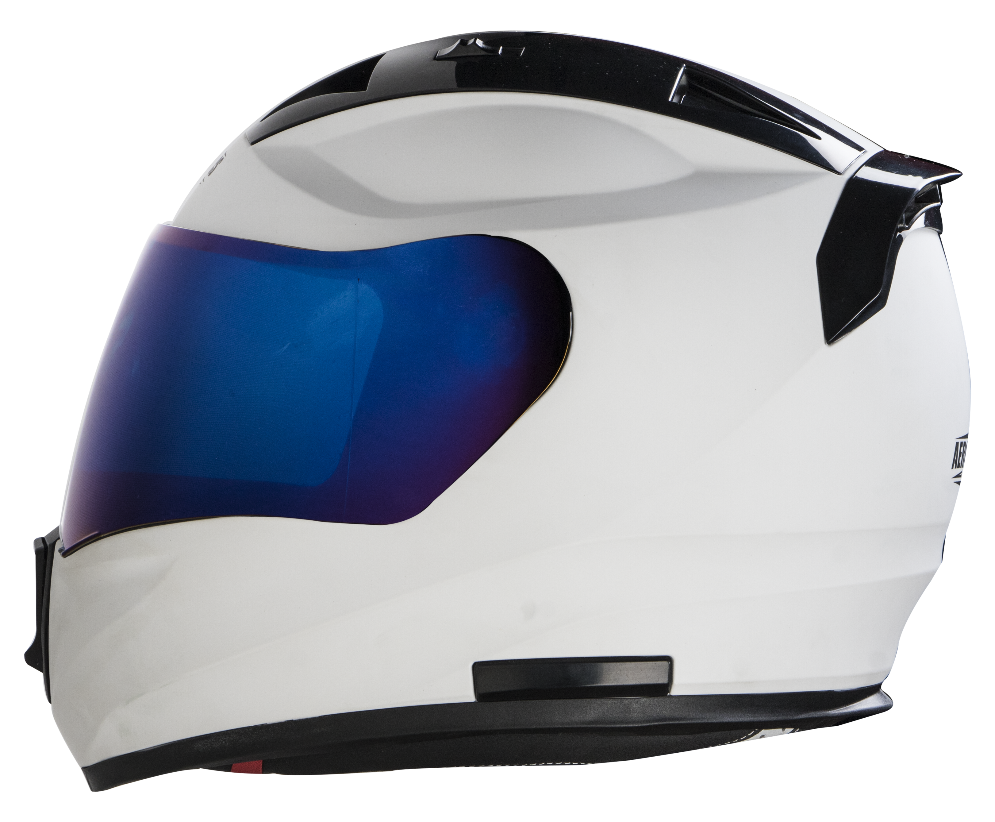 SA-1 Aeronautics Mat White ( Fitted With Clear Visor Extra Blue Chrome Visor Free)